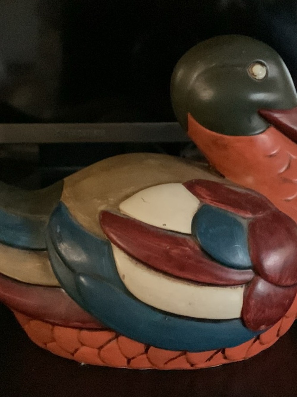 Ceramic Decorative Duck Figurine in Multicolor